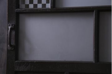 アンティーク建具　当店オリジナルガラス入り　落ち着きのあるレトロなドア(扉、開き戸)(R-037736)