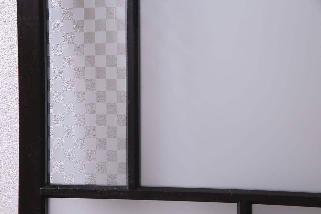 アンティーク建具　当店オリジナルガラス入り　落ち着きのあるレトロなドア(扉、開き戸)(R-037736)