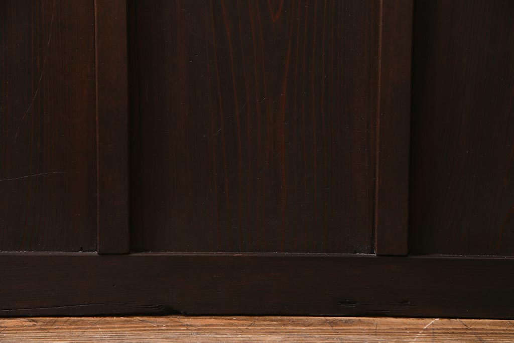 アンティーク建具　当店オリジナルガラス入り　落ち着きのあるレトロなドア(扉、開き戸)(R-037736)