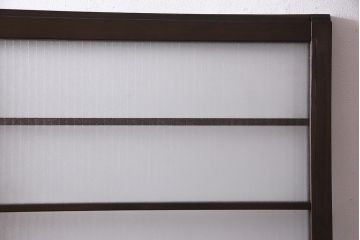 アンティーク建具　銀モールガラス　レトロであたたかみのあるガラス戸2枚セット(引き戸)(R-037737)