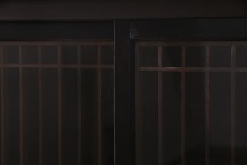 ラフジュ工房オリジナル　古建具リメイク　和の風情漂う組子引き戸のキャビネット(書院戸、収納棚、戸棚)(R-037738)