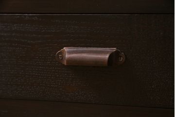 ラフジュ工房オリジナル　古建具リメイク　和の風情漂う組子引き戸のキャビネット(書院戸、収納棚、戸棚)(R-037738)