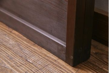 アンティーク建具　大正昭和初期　当時物色ガラス・当店オリジナルガラス　上手物のガラス戸2枚セット(引き戸)(R-037740)