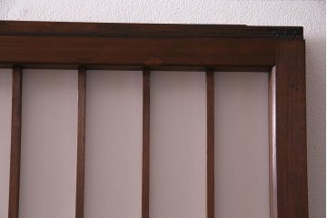 アンティーク建具　和製アンティーク　昭和初期　和の趣たっぷりのガラス入り縦額障子戸4枚セット(引き戸、格子戸、建具)(R-037742)