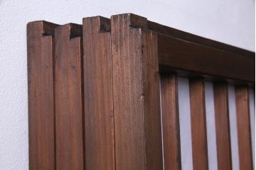 アンティーク建具　和製アンティーク　昭和初期　和の趣たっぷりのガラス入り縦額障子戸4枚セット(引き戸、格子戸、建具)(R-037742)