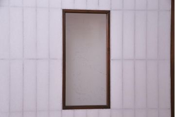 アンティーク建具　和製アンティーク　昭和初期　和の趣たっぷりのガラス入り縦額障子戸4枚セット(引き戸、格子戸、建具)(R-037742)