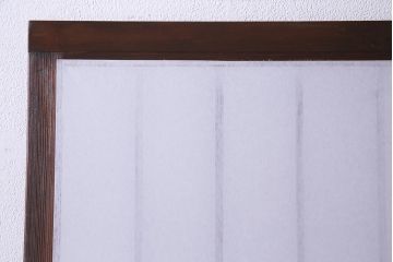 アンティーク建具　和製アンティーク　昭和初期　ダイヤガラス　和の趣たっぷりのダイヤガラス入り縦額障子戸2枚セット(引き戸、格子戸、建具)(R-037743)