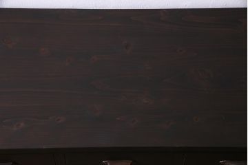 ラフジュ工房オリジナル　古建具リメイク　組子模様と障子紙が和モダンな雰囲気の脚付き戸棚(書院戸、組子、キャビネット)(R-037746)