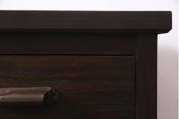 ラフジュ工房オリジナル　古建具リメイク　組子模様と障子紙が和モダンな雰囲気の脚付き戸棚(書院戸、組子、キャビネット)(R-037746)
