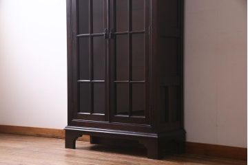 ビンテージ家具　松本民芸家具　シックなインテリアと相性の良いC型書棚(ブックケース、本棚、本箱、飾り棚、ヴィンテージ)(定価約63万円)(R-037749)