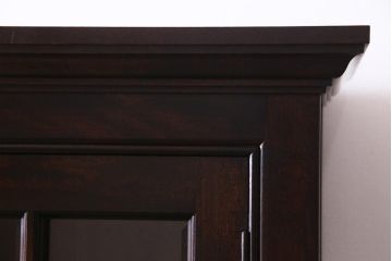 ビンテージ家具　松本民芸家具　シックなインテリアと相性の良いC型書棚(ブックケース、本棚、本箱、飾り棚、ヴィンテージ)(定価約63万円)(R-037749)