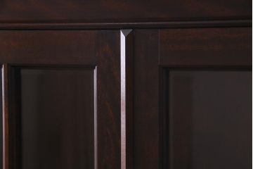 ビンテージ家具　松本民芸家具　シックなインテリアと相性の良いC型書棚(ブックケース、本棚、本箱、飾り棚、ヴィンテージ)(定価約63万円)(R-037749)