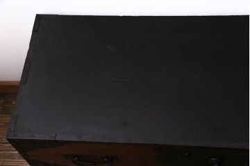 アンティーク家具　美品!　前面ケヤキ材・中桐材　かくし付き　重ね佐渡小木箪笥(時代箪笥、衣装箪笥、和タンス、引き出し、桐箪笥、桐たんす)(R-037752)
