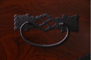 アンティーク家具　美品!　前面ケヤキ材・中桐材　かくし付き　重ね佐渡小木箪笥(時代箪笥、衣装箪笥、和タンス、引き出し、桐箪笥、桐たんす)(R-037752)