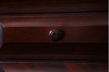 中古　民芸家具　機能的で高級感のあるライティングビューロー(デスク、机、在宅ワーク、在宅用棚)(R-037753)