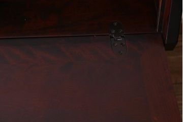 中古　民芸家具　機能的で高級感のあるライティングビューロー(デスク、机、在宅ワーク、在宅用棚)(R-037753)