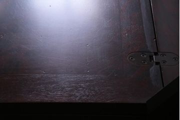 中古　民芸家具　機能的で高級感のあるライティングビューロー(デスク、机、在宅ワーク、在宅用棚)(R-037753)