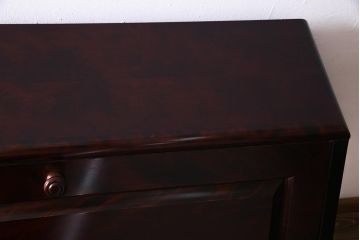 中古　民芸家具　機能的で高級感のあるライティングビューロー(デスク、机、在宅ワーク、在宅用棚)(R-037753)