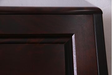 中古　民芸家具　機能的で高級感のあるライティングビューロー(デスク、机、在宅ワーク、在宅用棚)(R-037753)