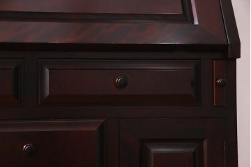 中古　民芸家具　機能的で高級感のあるライティングビューロー(デスク、机、在宅ワーク、在宅用棚)(R-037753)