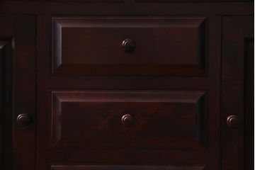 中古　民芸家具　機能的で高級感のあるライティングビューロー(デスク、机、在宅ワーク、在宅用棚)(R-037753)