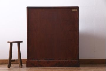 中古　民芸家具　機能的で高級感のあるライティングビューロー(デスク、机、在宅ワーク、在宅用棚)(R-037753)