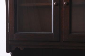 中古　松本民芸家具　洗練された佇まいのC型食器棚(飾り棚、収納棚、キャビネット)(定価約77万円)(R-037754)