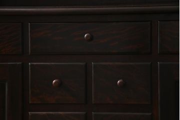 中古　松本民芸家具　洗練された佇まいのC型食器棚(飾り棚、収納棚、キャビネット)(定価約77万円)(R-037754)