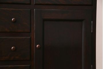 中古　松本民芸家具　洗練された佇まいのC型食器棚(飾り棚、収納棚、キャビネット)(定価約77万円)(R-037754)