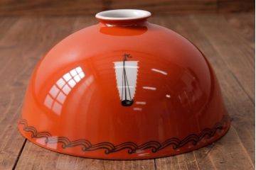 アンティーク照明　オールドノリタケ(則武、日本陶器)　帆船図柄　ペンダントライト(吊り下げ照明)(R-037755)