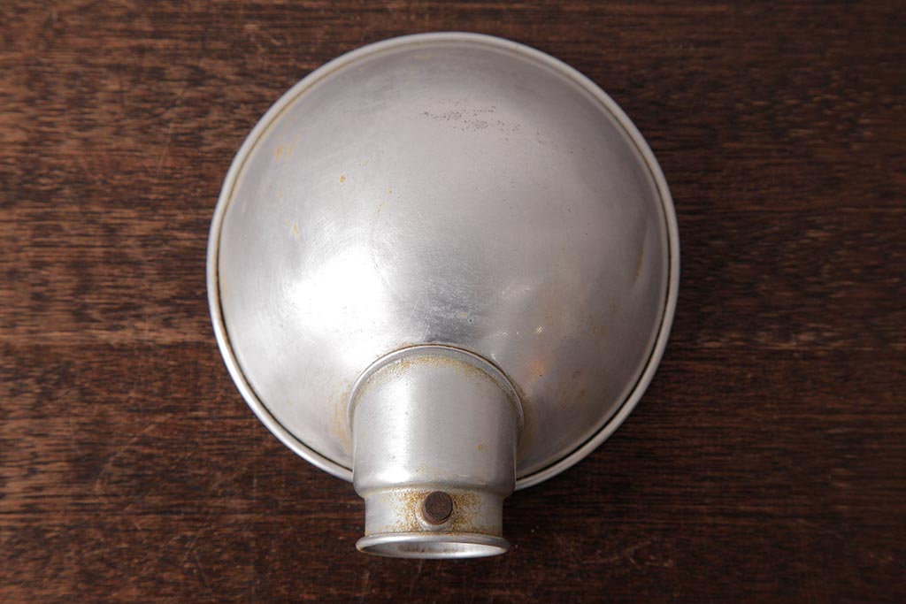 レトロ照明　昭和レトロ　シンプルなシェードのスタンドライト(卓上照明、デスクスタンド)(R-037757)