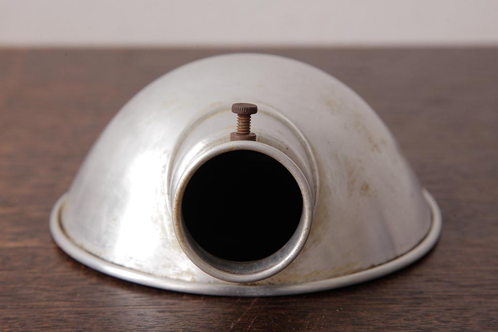 レトロ照明　昭和レトロ　シンプルなシェードのスタンドライト(卓上照明、デスクスタンド)(R-037757)