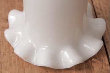 ビンテージ照明　愛らしいフリルシェードのペンダントライト(吊り下げ照明、天井照明)(R-037761)