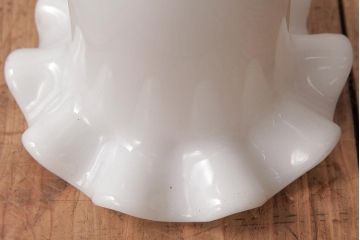 ビンテージ照明　愛らしいフリルシェードのペンダントライト(吊り下げ照明、天井照明)(R-037761)