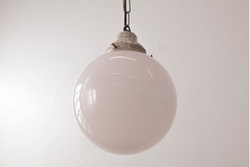 アンティーク照明　昭和初期　ぽってりとしたシルエットが愛らしい吊り下げ照明(天井照明、ペンダントライト)(R-037762)