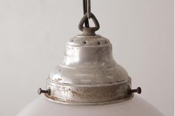 アンティーク照明　昭和初期　ぽってりとしたシルエットが愛らしい吊り下げ照明(天井照明、ペンダントライト)(R-037762)