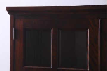 中古　北海道民芸家具　#115　落ち着いた色味のブックケース(本箱、収納棚、戸棚)(R-037765)