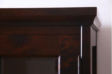 中古　北海道民芸家具　#115　落ち着いた色味のブックケース(本箱、収納棚、戸棚)(R-037765)