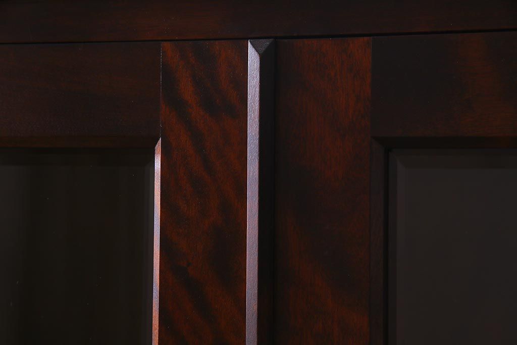 中古　北海道民芸家具　#115　落ち着いた色味のブックケース(本箱、収納棚、戸棚)(R-037765)