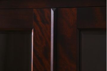 中古　北海道民芸家具　#115　落ち着いた色味のブックケース(本箱、収納棚、戸棚)(R-037765)