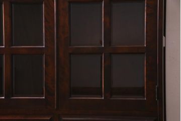 中古　北海道民芸家具　#115　落ち着いた色味のブックケース(本箱、収納棚、戸棚)(R-037765)