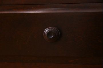 中古　北海道民芸家具　#115　落ち着いた色味のブックケース(本箱、収納棚、戸棚)(R-037765)