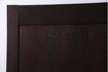 アンティーク建具　明治大正期　総栗材　濃い色合いと味わいが魅力的な蔵戸(建具、引き戸、玄関戸)(R-037768)