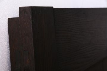 アンティーク建具　明治大正期　総栗材　濃い色合いと味わいが魅力的な蔵戸(建具、引き戸、玄関戸)(R-037768)