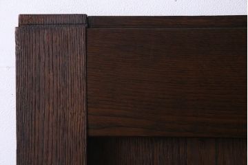アンティーク建具　明治大正期　総栗材　濃い色合いと味わいが魅力的な蔵戸(建具、引き戸、玄関戸)(R-037768)