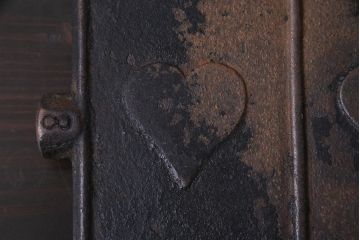 ヴィンテージ雑貨　フランスビンテージ　シャビーな質感がおしゃれなワッフルメーカー2個セット(R-037772)