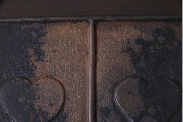 ヴィンテージ雑貨　フランスビンテージ　シャビーな質感がおしゃれなワッフルメーカー2個セット(R-037772)