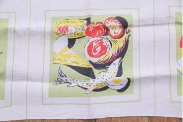 ヴィンテージ雑貨　イギリスビンテージ　ランチョンマット　キッチンクロス(テーブルクロス、キッチンリネン、布)(R-037774)