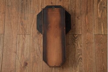 アンティーク雑貨　上品でレトロなデザインの八角掛け時計(柱時計、振り子時計)(R-037776)