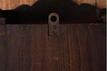 アンティーク雑貨　JUNGHANS(ユンハンス)社　手巻き式　レトロシックな振り子時計(柱時計、掛け時計、古時計)(R-037777)